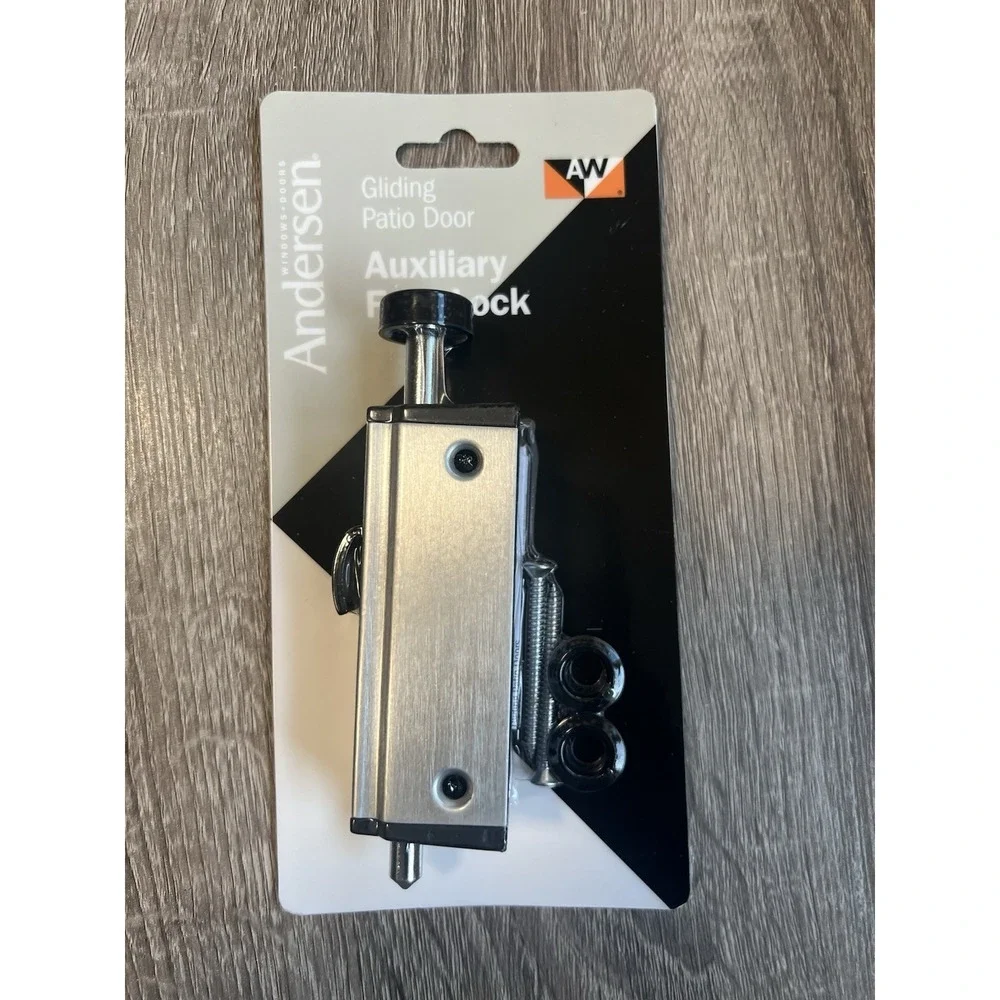 Andersen 200/400 Series Gliding Patio Door Foot Lock – Brushed Nickel – New